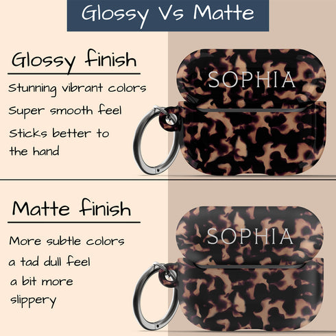 Tortoiseshell Custom Name AirPods Case